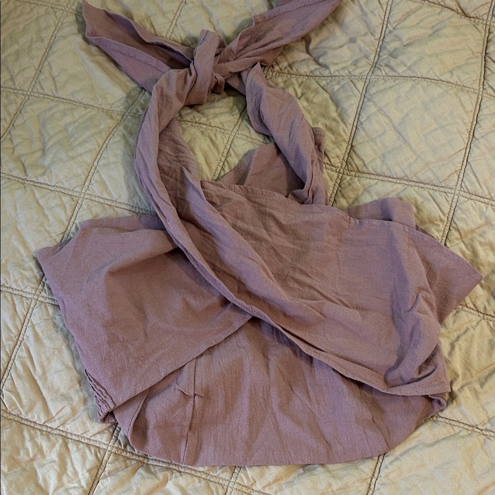 SHEIN Brown Wrap Top - Picture 3 of 3